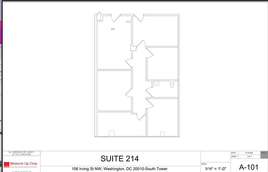 106B Irving St NW, Washington, DC à louer - Plan d’étage - Image 2 de 3