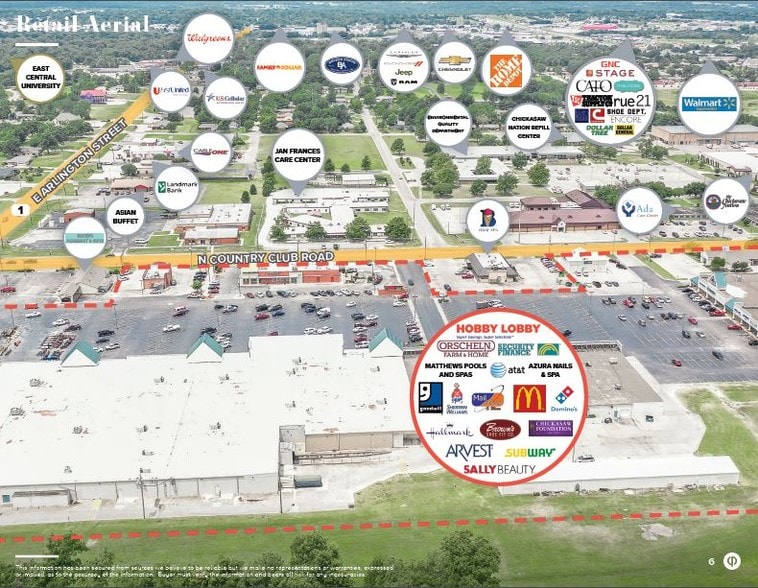 1800 Arlington St, Ada, OK for lease - Aerial - Image 3 of 7