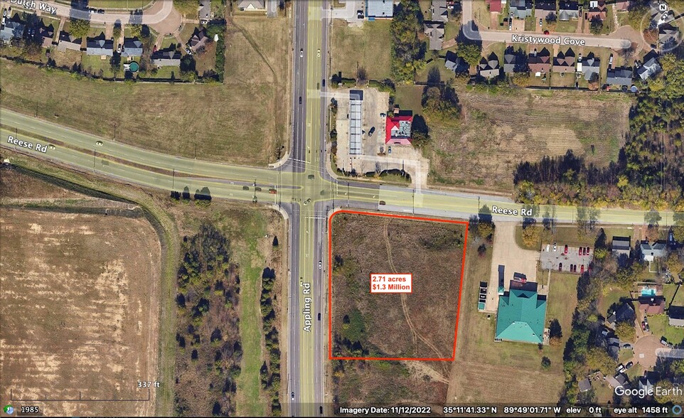 Appling Rd & Reese Rd, Memphis, TN for sale - Aerial - Image 2 of 2