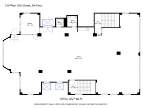 315 W 35th St, New York, NY à louer Plan d’étage- Image 1 de 11