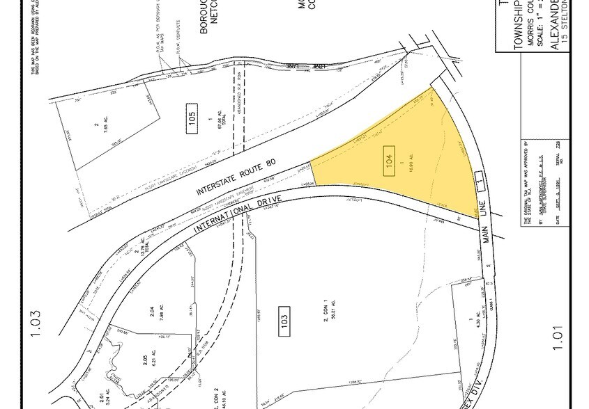 100 International Dr, Mount Olive, NJ à louer - Plan cadastral - Image 3 de 3