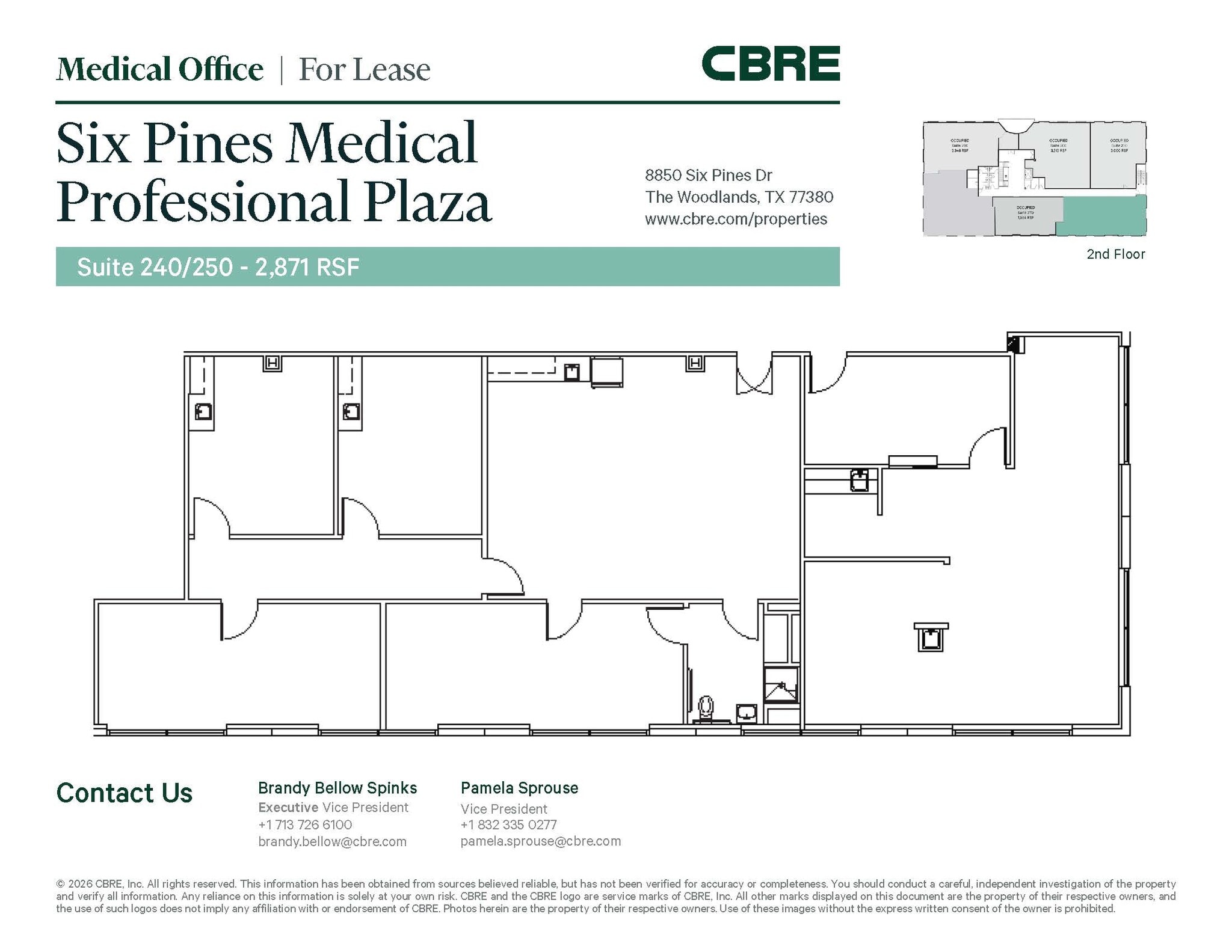 8850 Six Pines Dr, The Woodlands, TX for lease Interior Photo- Image 1 of 1