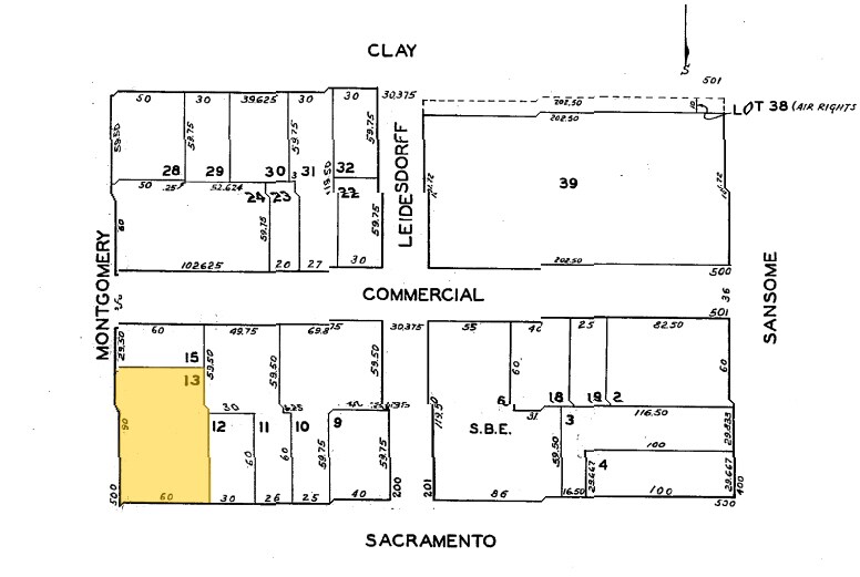 500 Montgomery St, San Francisco, CA à louer - Plan cadastral - Image 3 de 13