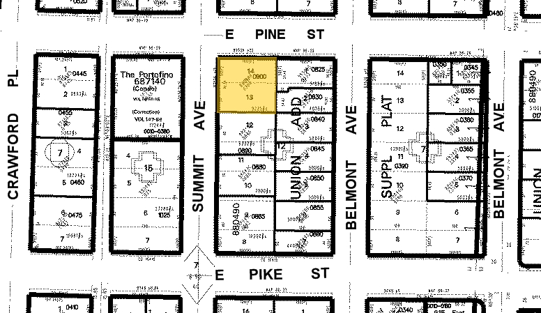 501 E Pine St, Seattle, WA à louer - Plan cadastral - Image 2 de 2