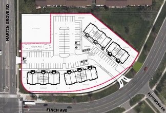 6484 Finch Av W, Toronto, ON - AERIAL  map view