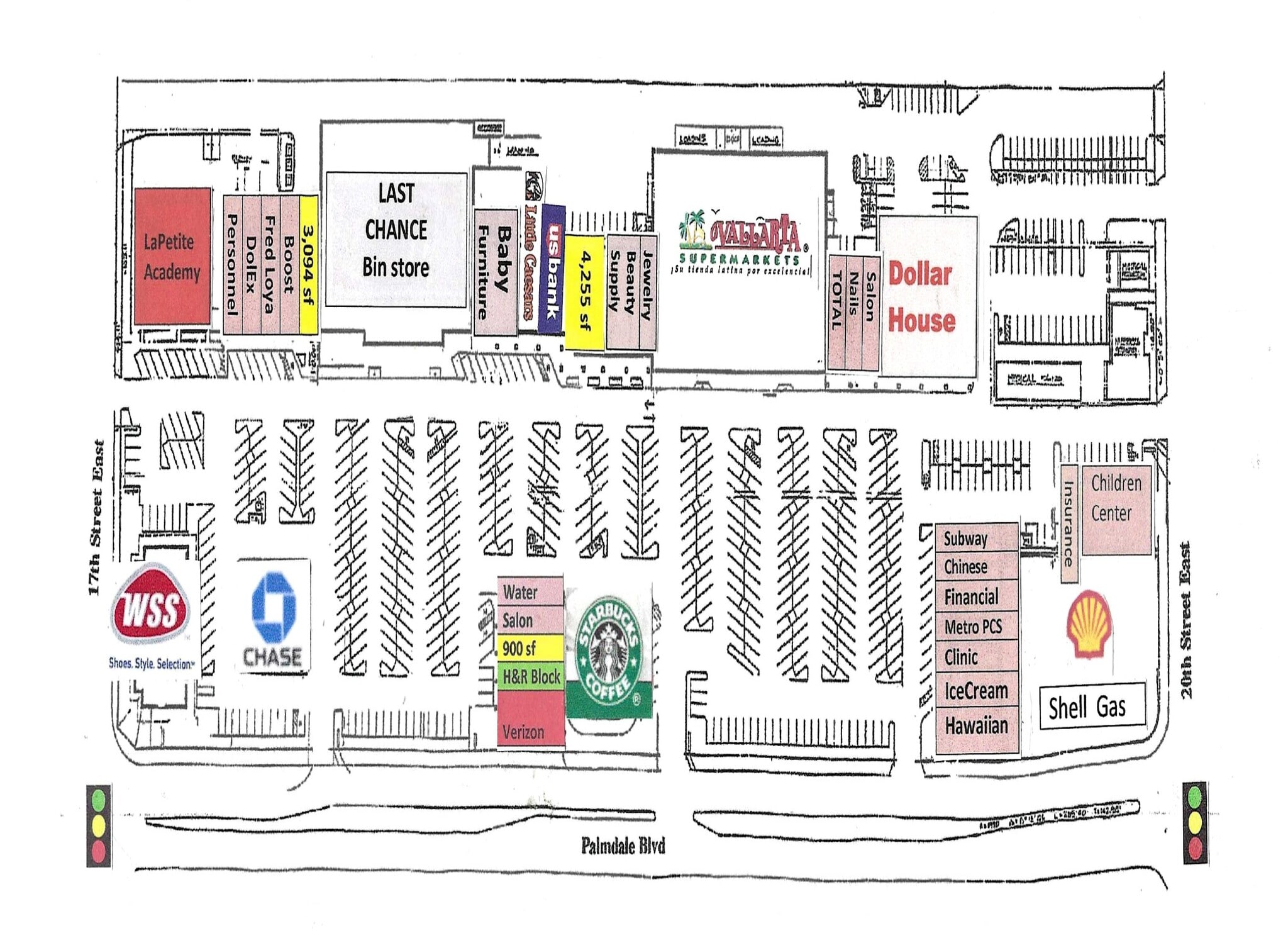 1703-1823 E Palmdale Blvd, Palmdale, CA à louer Plan d’étage- Image 1 de 1