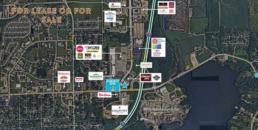 3190 S Dirksen Pky, Springfield, IL à vendre - Aérien - Image 2 de 4