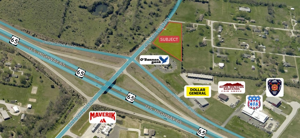 425 Old Mill Rd, Fair Grove, MO for sale - Aerial - Image 3 of 3