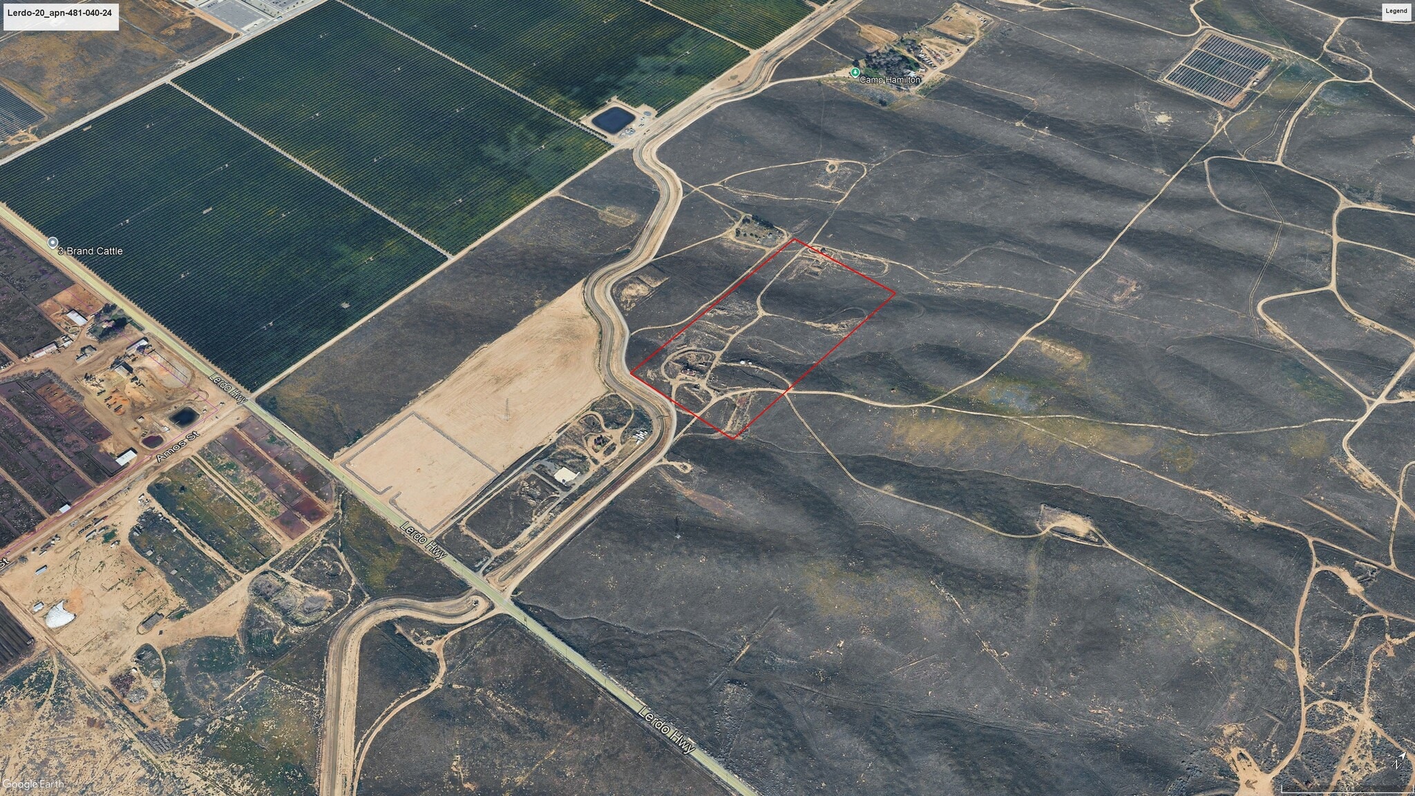 20 Acres in Kern County Rd, Bakersfield, CA for sale Aerial- Image 1 of 35