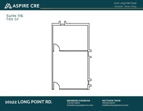 10122 Long Point Rd, Houston, TX à louer Plan d’étage- Image 1 de 1