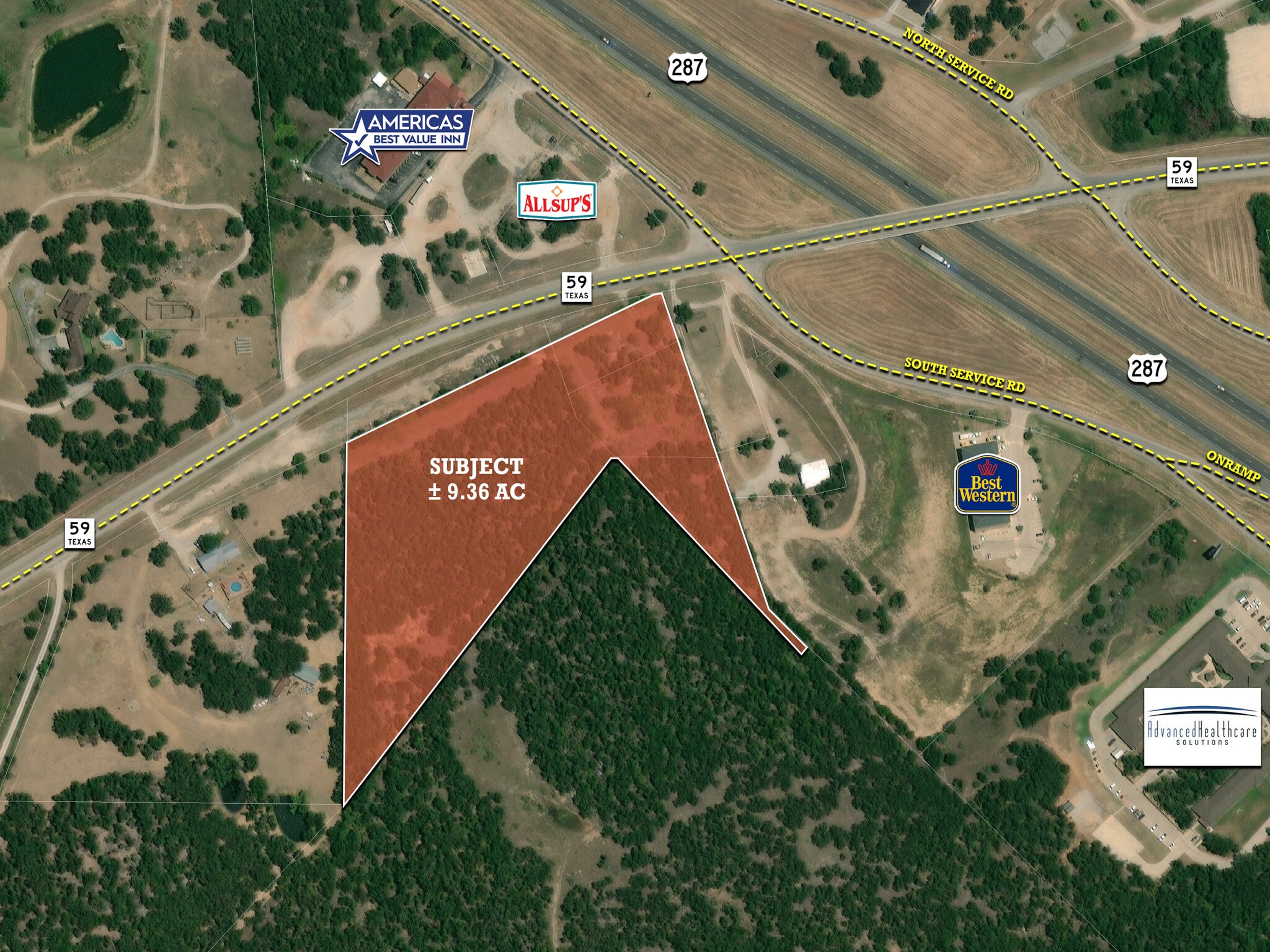 1215 Highway 59 S, Bowie, TX for sale Aerial- Image 1 of 6