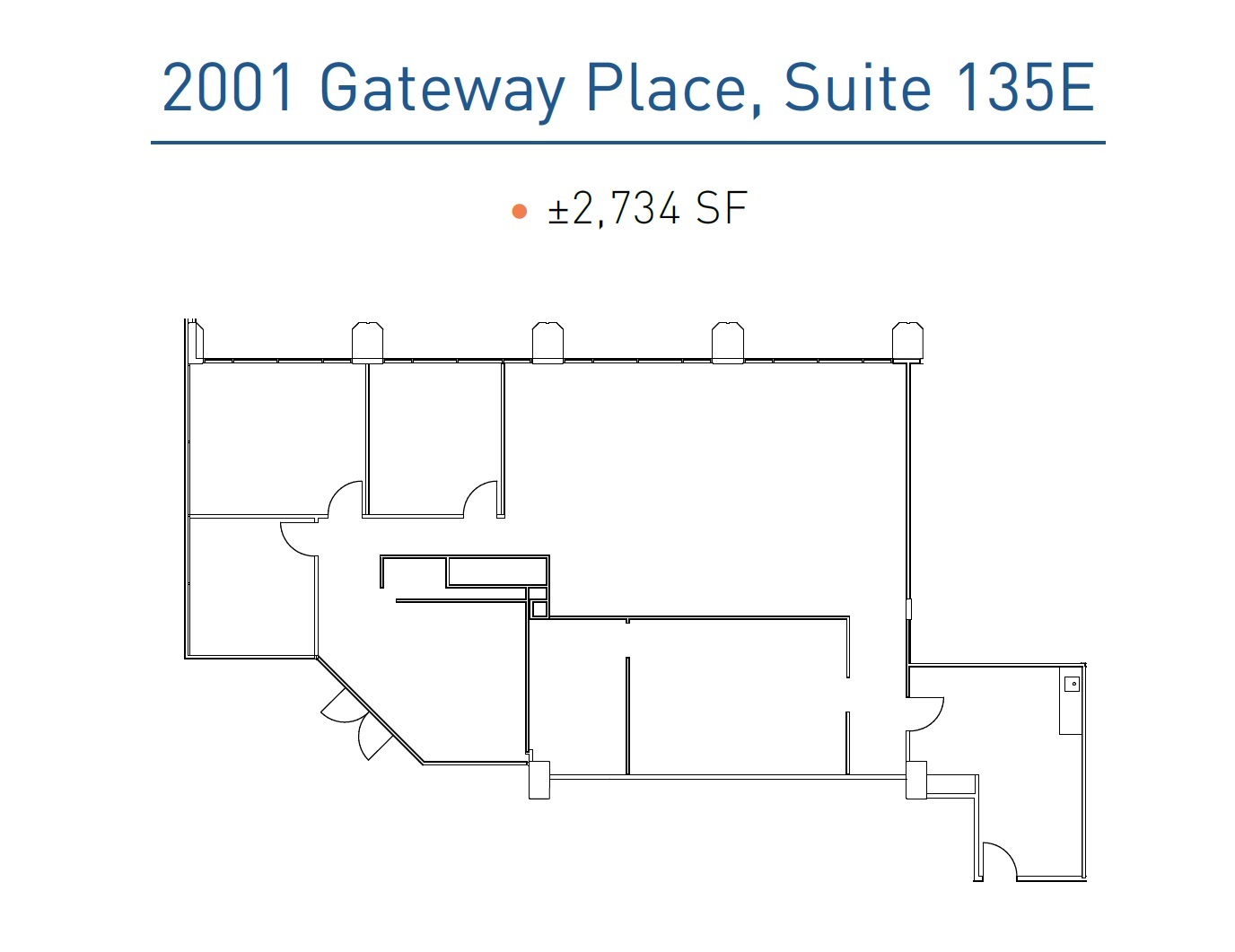 2001 Gateway Pl, San Jose, CA à louer Plan d’étage- Image 1 de 1