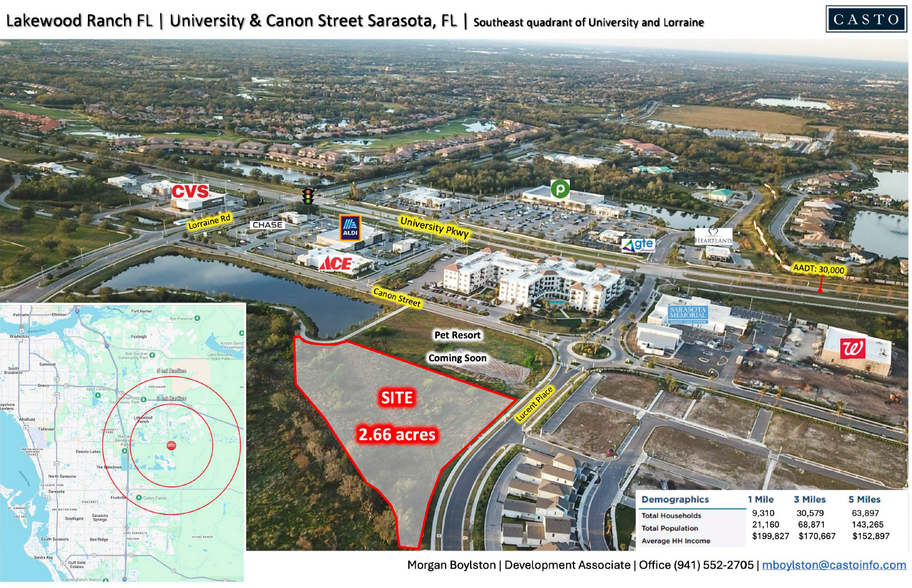 University and Lorraine/Canon Street Pl, Lakewood Ranch, FL for sale - Aerial - Image 1 of 1