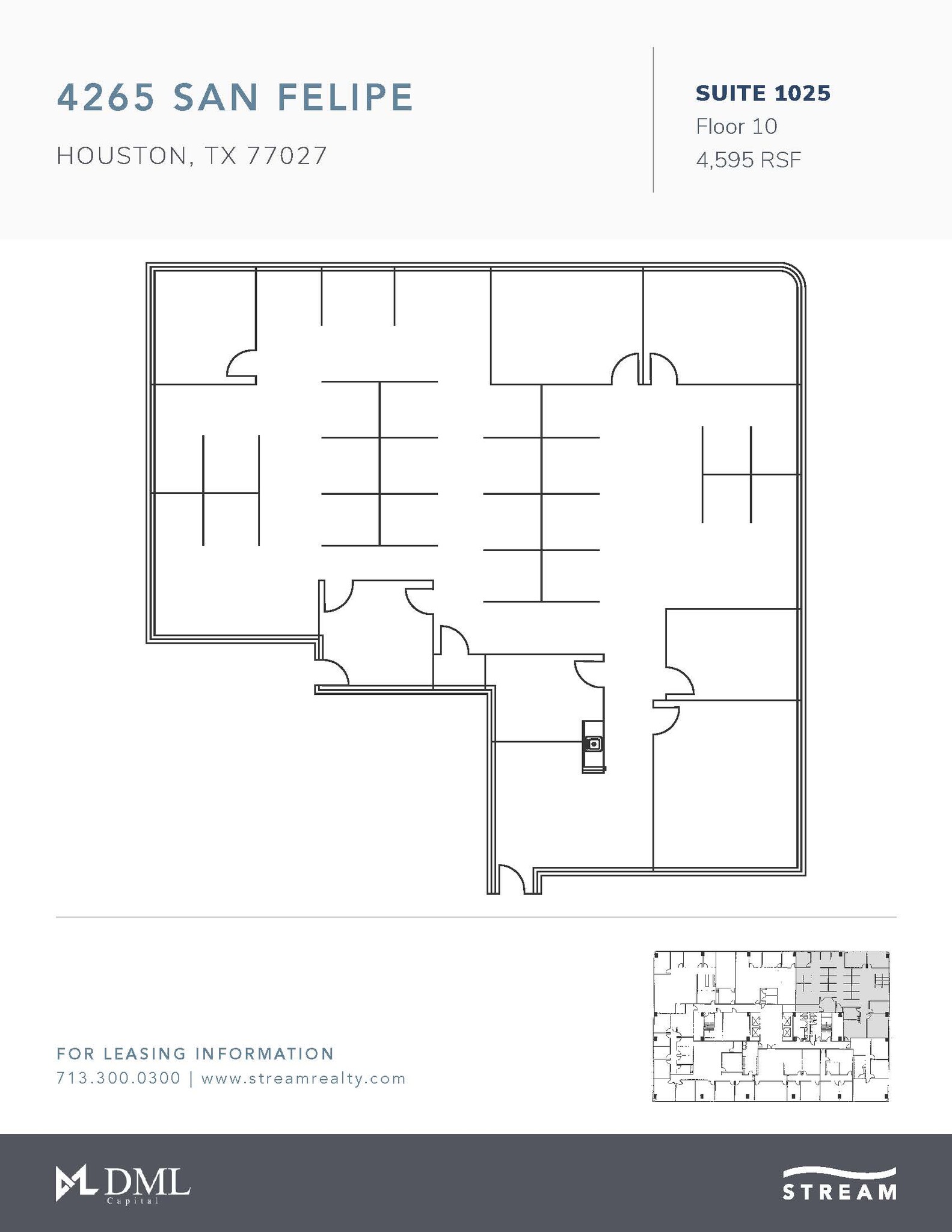 4265 San Felipe St, Houston, TX à louer Plan d’étage- Image 1 de 1