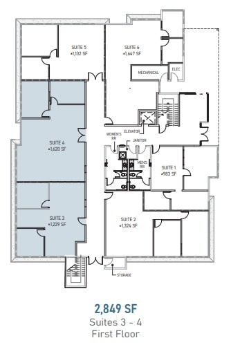 5665 Oberlin Dr, San Diego, CA 92121 - Unit 3-4 - - Floor Plan - Image 1 of 1