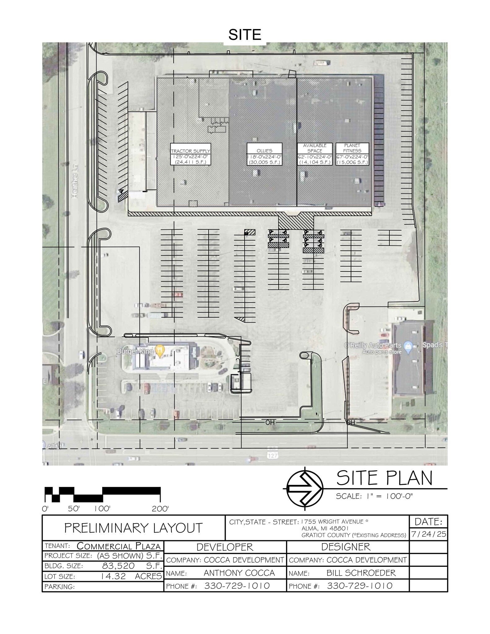1755 Wright Ave, Alma, MI for lease Site Plan- Image 1 of 2