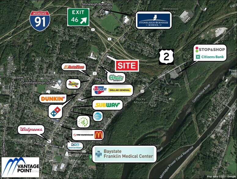 489-493 Bernardston Rd, Greenfield, MA à louer - Aérien - Image 3 de 7