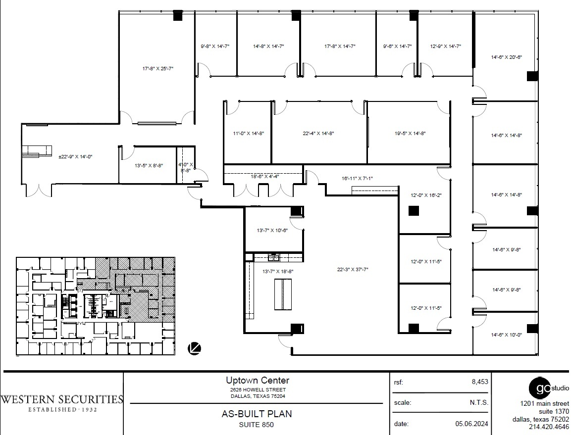 2626 Howell St, Dallas, TX à louer Plan d  tage- Image 1 de 7