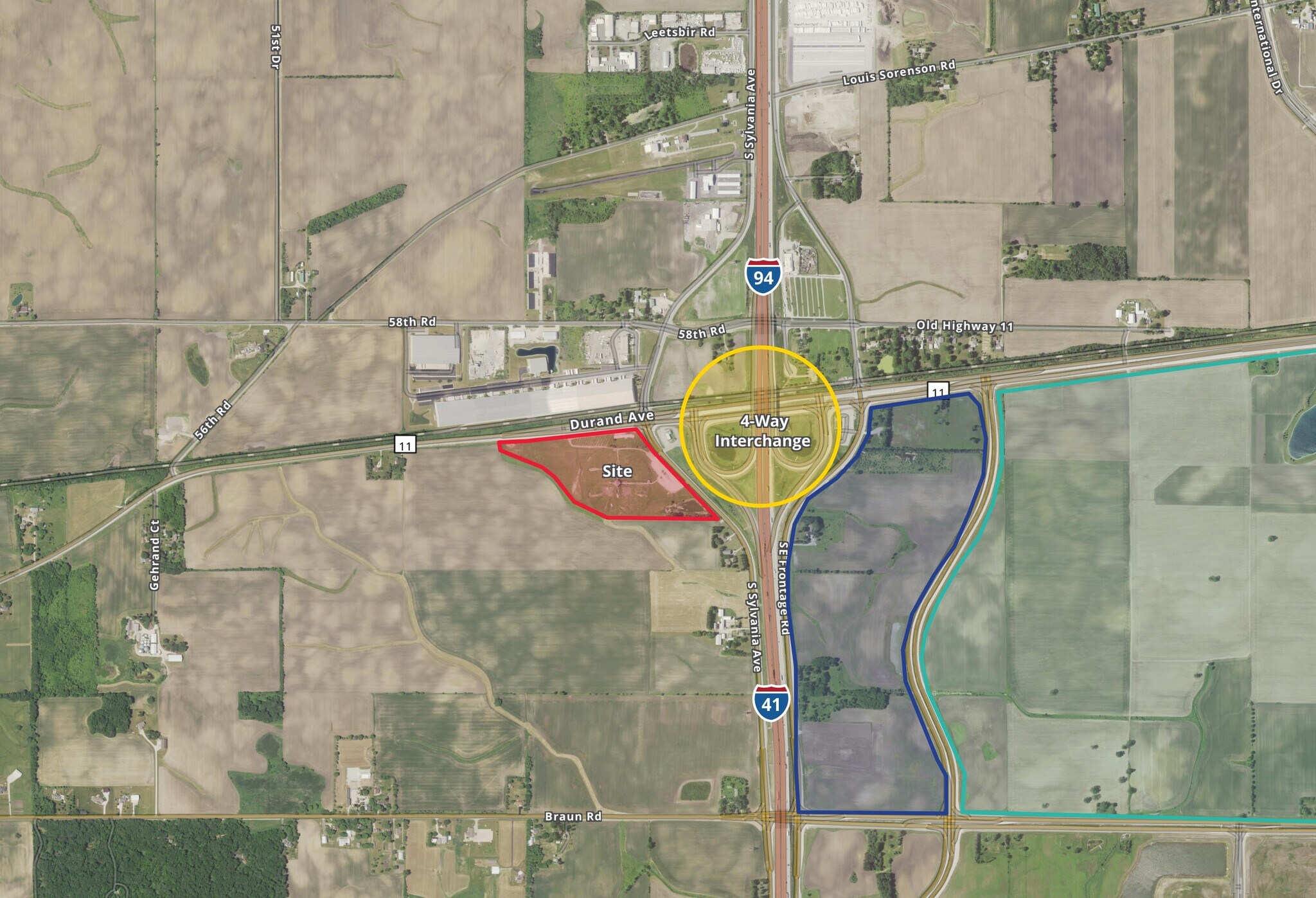 I-94 & Hwy 11, Sturtevant, WI for sale Primary Photo- Image 1 of 3