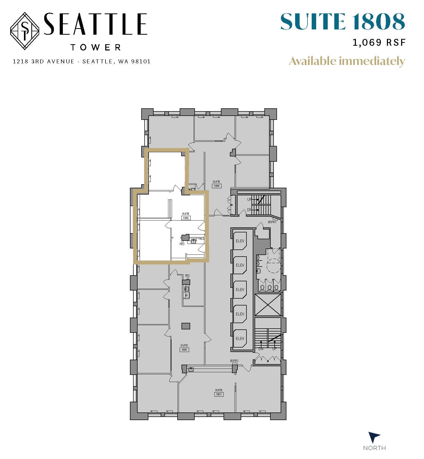 1218 3rd Ave, Seattle, WA for lease Floor Plan- Image 1 of 1