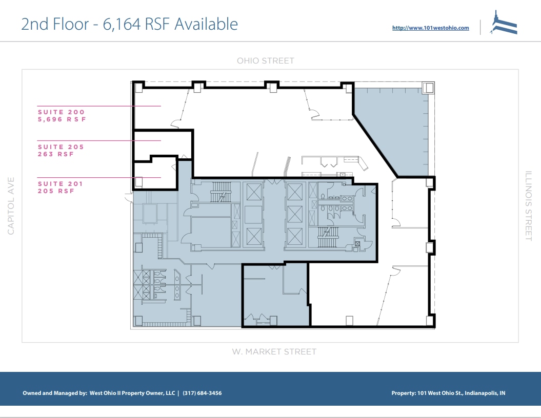 101 W Ohio St, Indianapolis, IN à louer Plan d’étage- Image 1 de 1