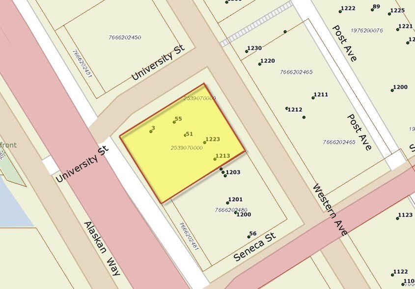 51 University St, Seattle, WA for lease - Plat Map - Image 2 of 9