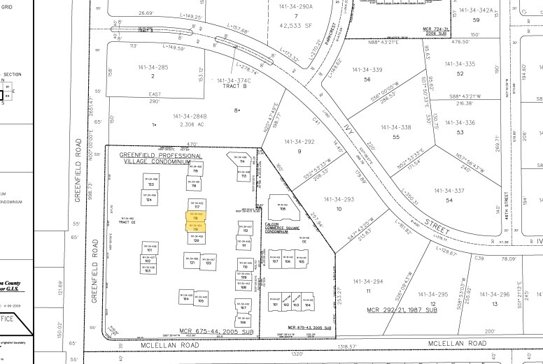 1635 N Greenfield Rd, Mesa, AZ for lease - Plat Map - Image 2 of 16