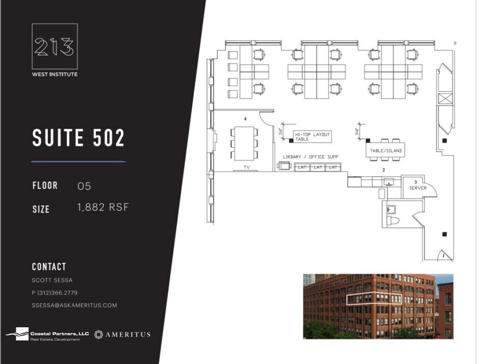 213 W institute Pl, Chicago, IL à louer Plan d’étage- Image 1 de 1
