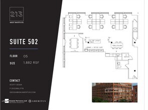 213 W institute Pl, Chicago, IL à louer Plan d’étage- Image 1 de 1