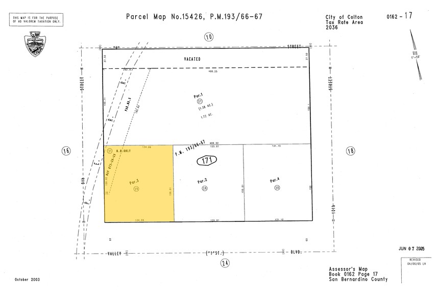 201 E Valley Blvd, Colton, CA for lease - Plat Map - Image 2 of 15