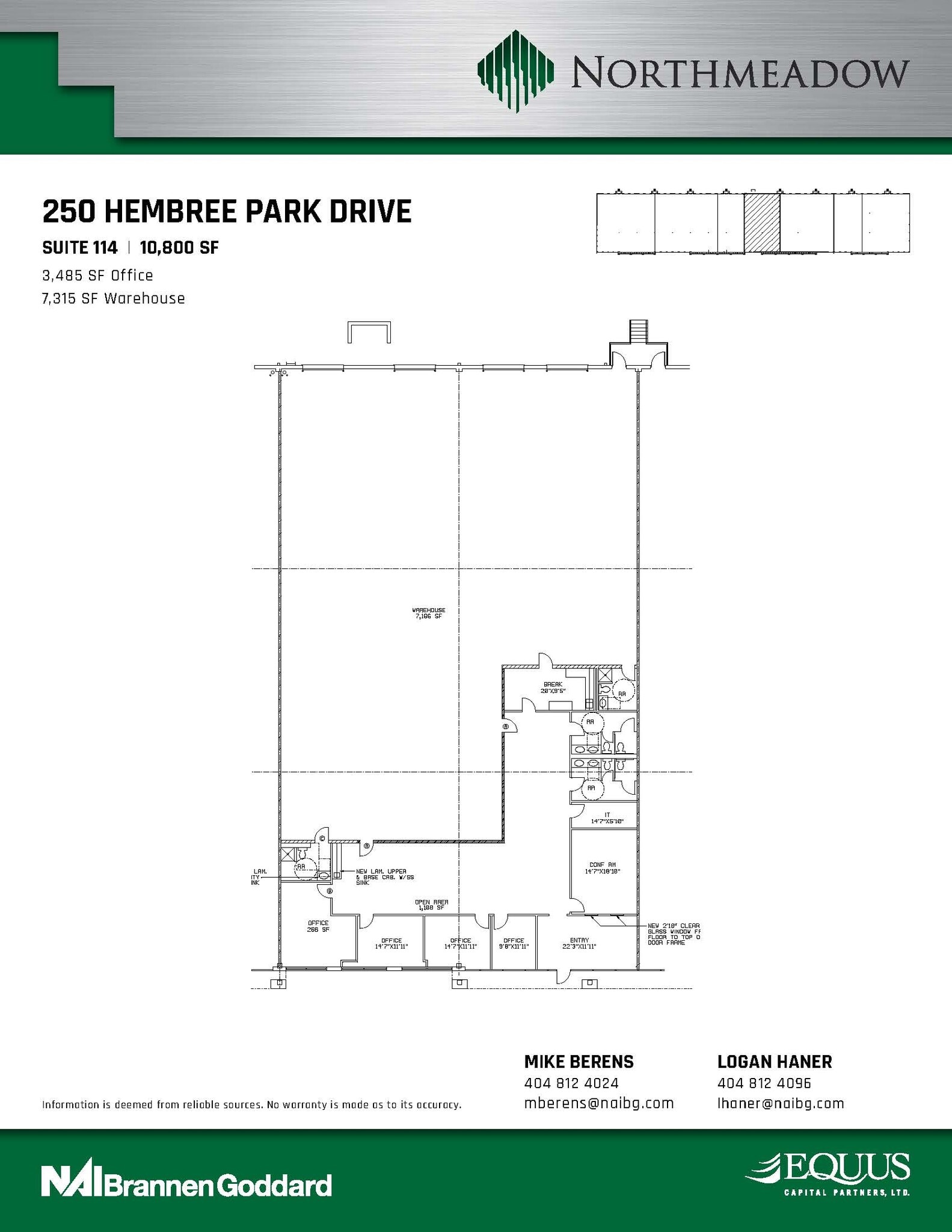 1100 Northmeadow Pky, Roswell, GA for lease Floor Plan- Image 1 of 1