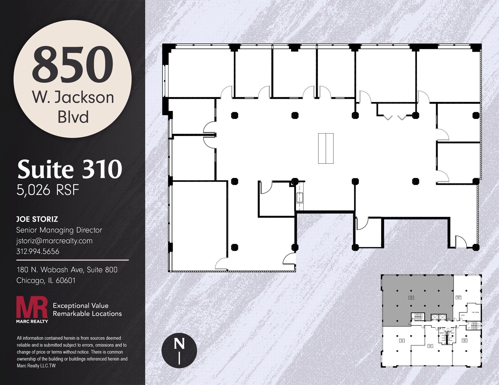 850 W Jackson Blvd, Chicago, IL for lease Floor Plan- Image 1 of 11