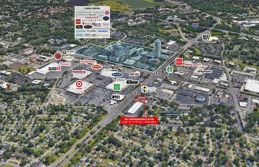 351 Independence Blvd, Virginia Beach, VA for sale - Aerial - Image 3 of 3