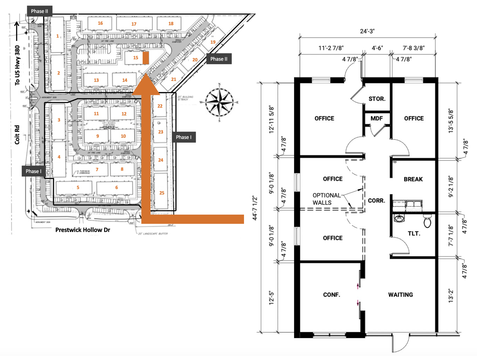 1400 N Coit Rd, McKinney, TX à louer Plan d  tage- Image 1 de 1