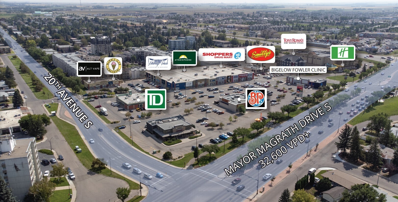 2045 Mayor Magrath Dr S, Lethbridge, AB for sale Aerial- Image 1 of 1