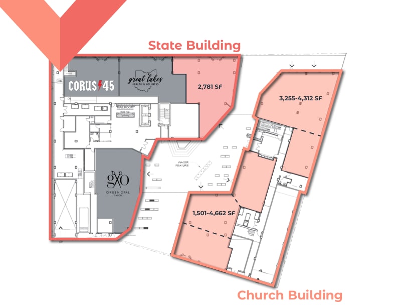 2875 Detroit Ave, Cleveland, OH à louer Plan d’étage- Image 1 de 1