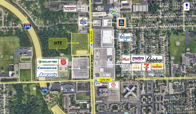 Plus de détails pour 26101 Greenfield Rd, Southfield, MI - Commerce de détail à louer