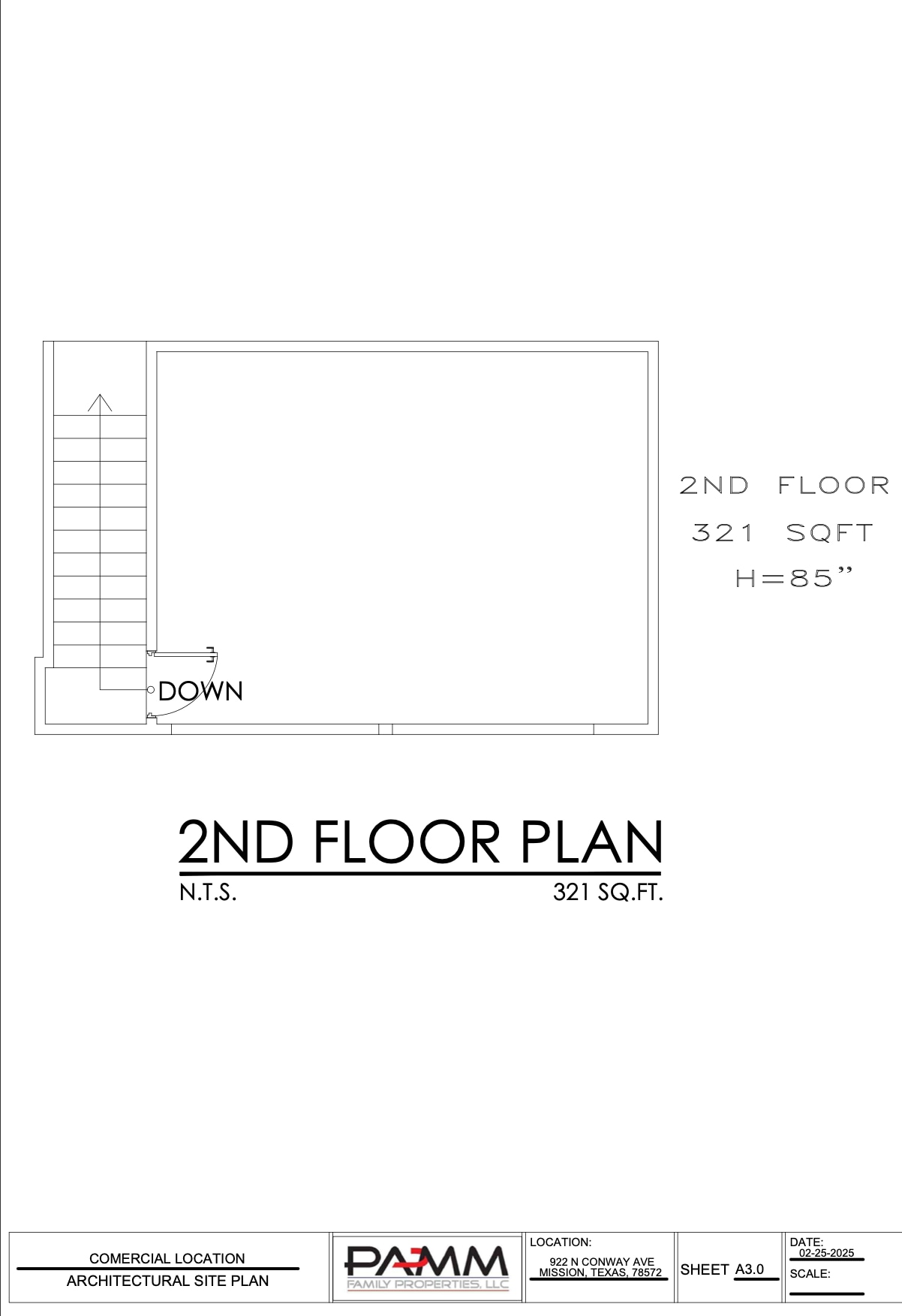 922 N Conway Ave, Mission, TX à louer Plan d’étage- Image 1 de 7
