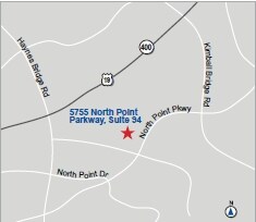 5755 North Point Pky, Alpharetta, GA - Aerial  map view