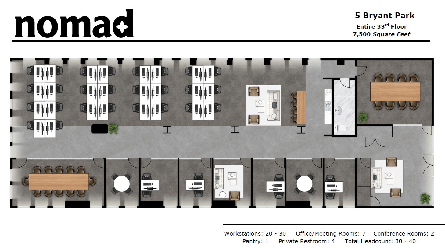 5 Bryant Park, New York, NY for lease Floor Plan- Image 1 of 11