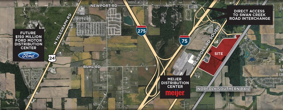 8200 Newport South, Newport, MI for lease - Aerial - Image 2 of 5