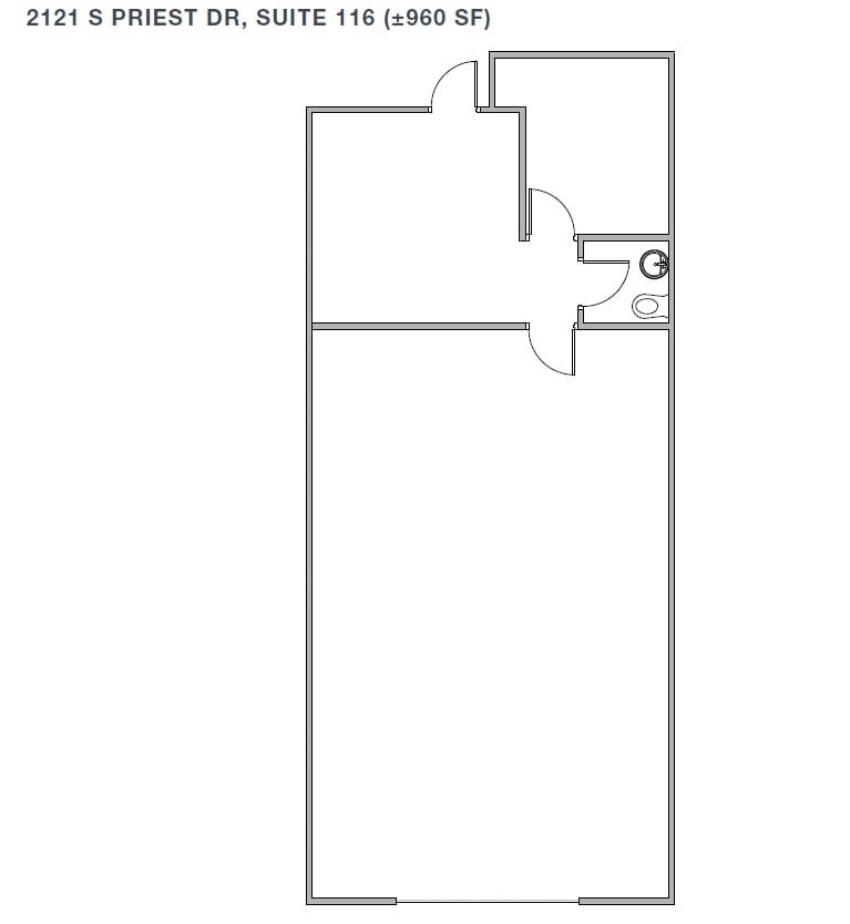 2121 S Priest Dr, Tempe, AZ for lease Floor Plan- Image 1 of 1