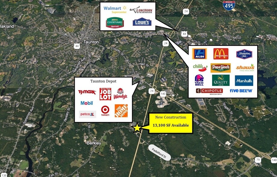 34-38 Padelford St, Berkley, MA for lease - Aerial - Image 2 of 8