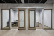 Sliding doors to private offices