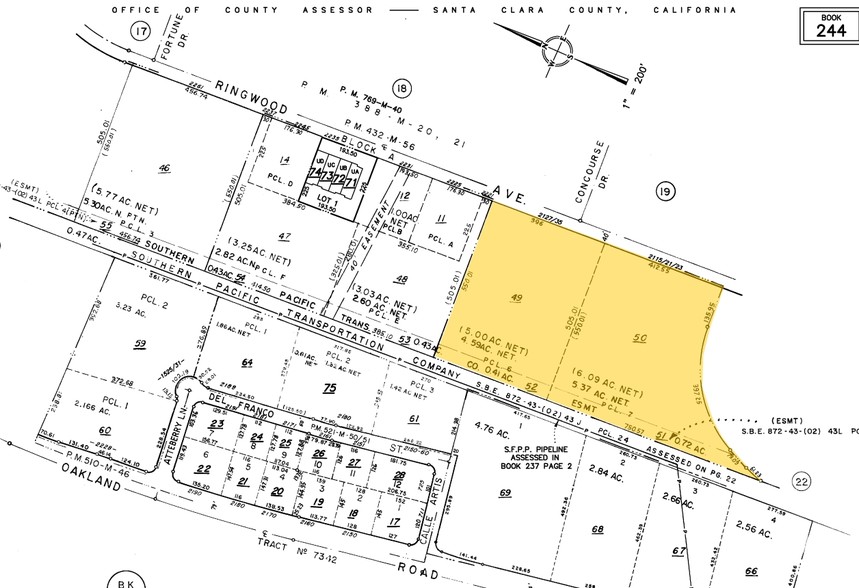 2215-2221 Ringwood Ave, San Jose, CA for lease - Plat Map - Image 3 of 8