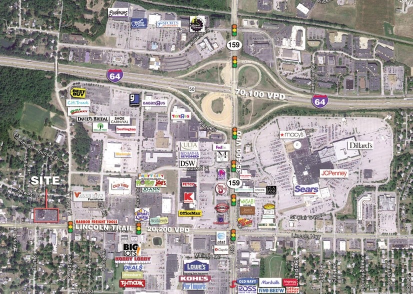 10603-10607 Lincoln Trl, Fairview Heights, IL for sale - Aerial - Image 3 of 5