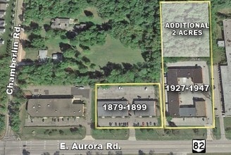1879-1899 E Aurora Rd, Twinsburg, OH - Aerial map view