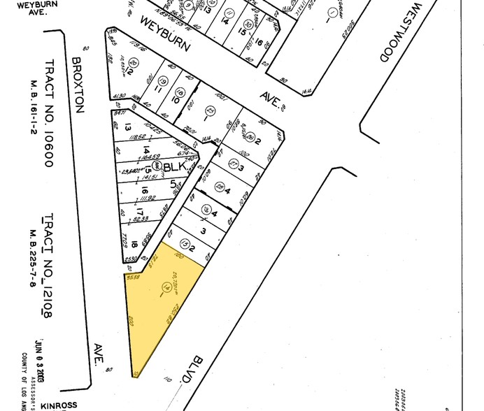 10908 Le Conte Ave, Los Angeles, CA for lease - Plat Map - Image 2 of 4