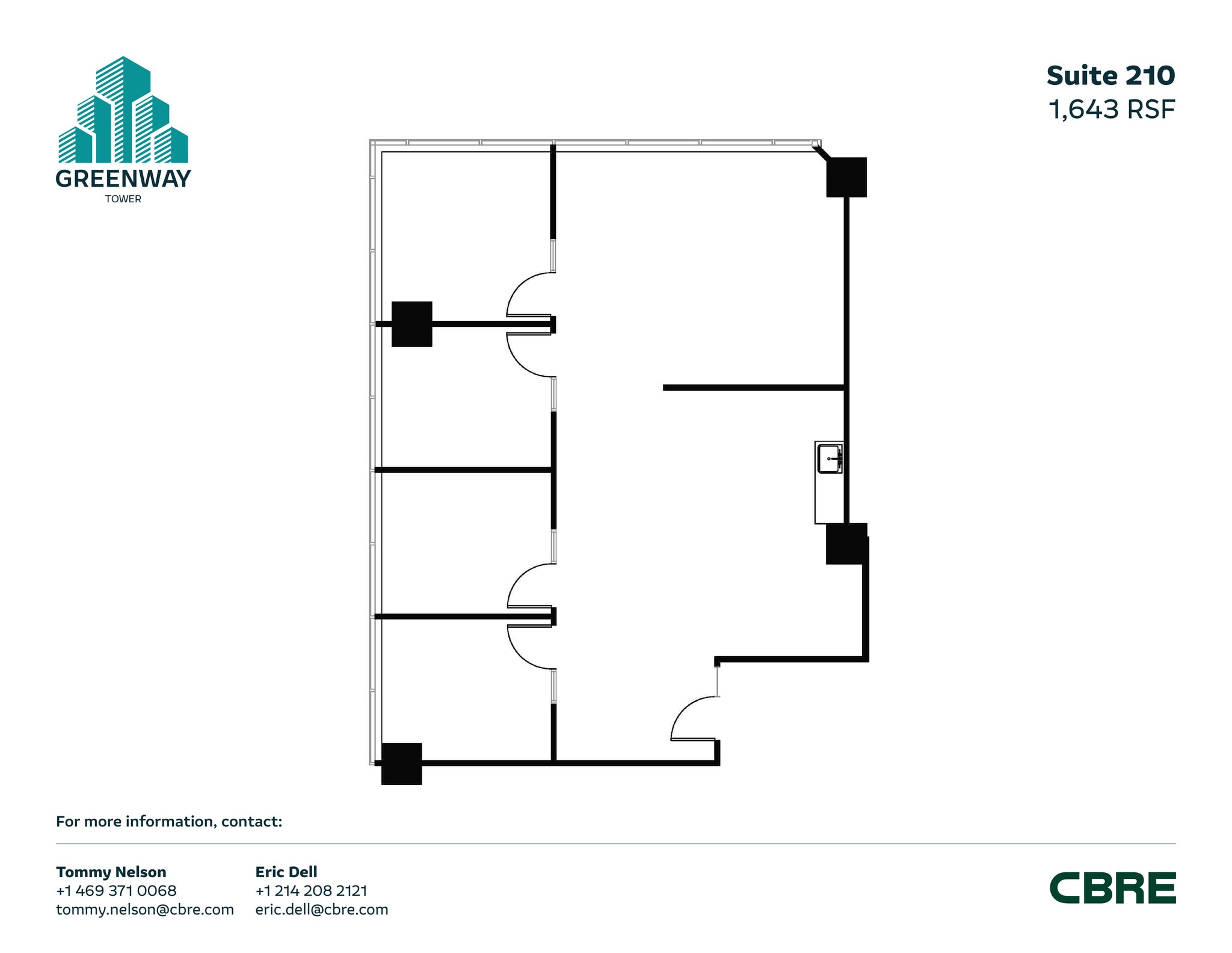 1231 Greenway Dr, Irving, TX à louer Plan d’étage- Image 1 de 1