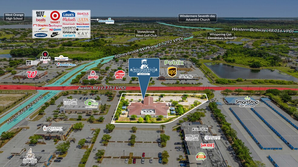 1630 Avalon Rd, Winter Garden, FL à vendre - Aérien - Image 3 de 5
